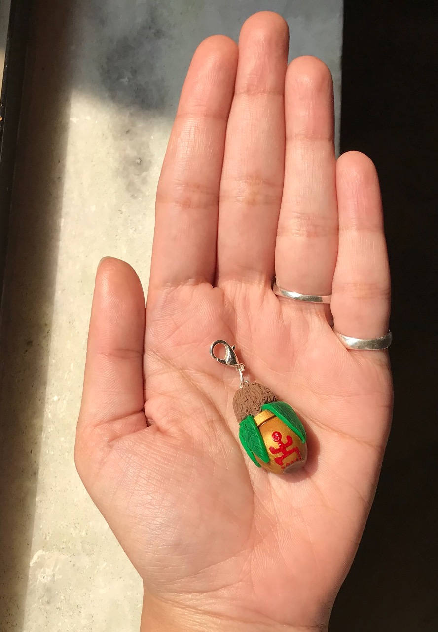 Miniature Mangal Kalash Charm, Miniature Good Luck Charm, Polymer Clay Charm, Cute Charm, Bracelet Charm, Food Jewellery, Bag Charm