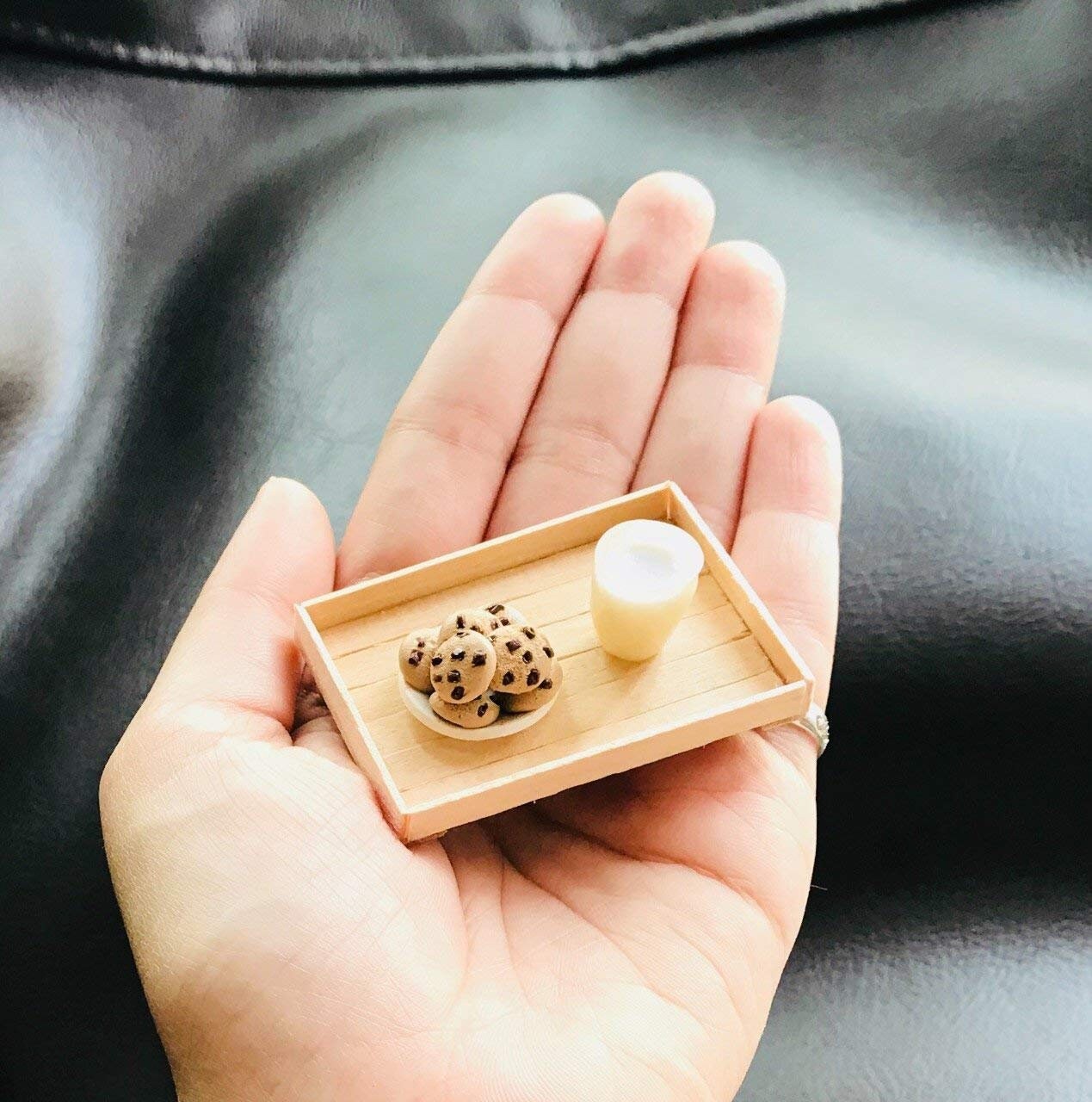 Miniature Milk & Cookies Fridge Magnet, Food Magnet, Refrigerator Magnet, Kitchen Magnet, Small Food Magnet, Cute Clay Magnet