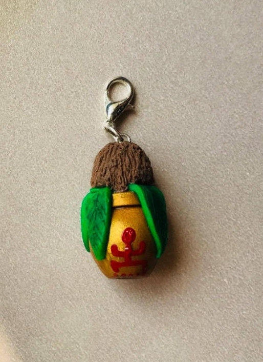 Miniature Mangal Kalash Charm, Miniature Good Luck Charm, Polymer Clay Charm, Cute Charm, Bracelet Charm, Food Jewellery, Bag Charm