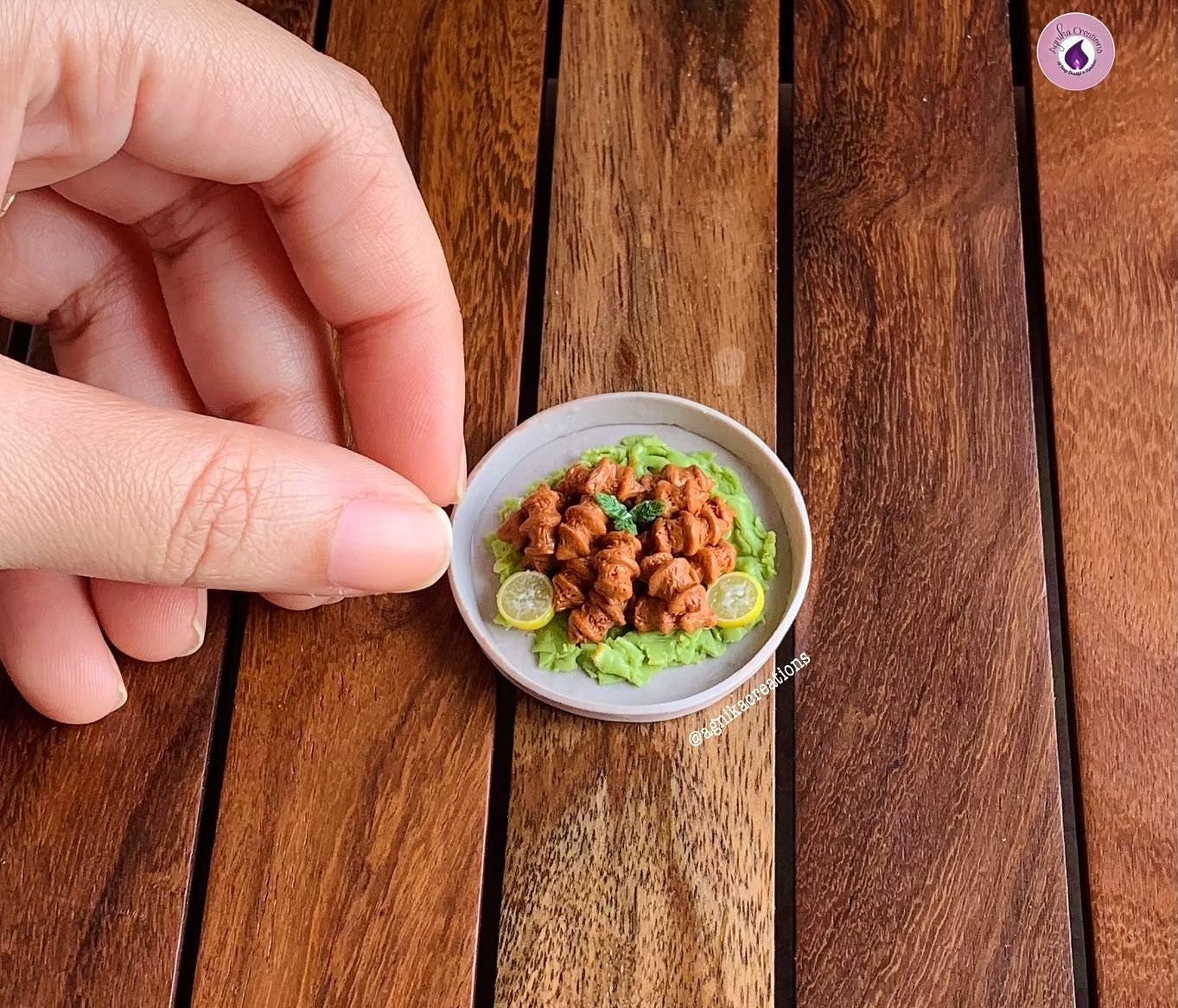 Turkish Food Miniature Fridge Magnet, Dollhouse food, Miniature Turkish Çiğ köfte , 1:12 Scale