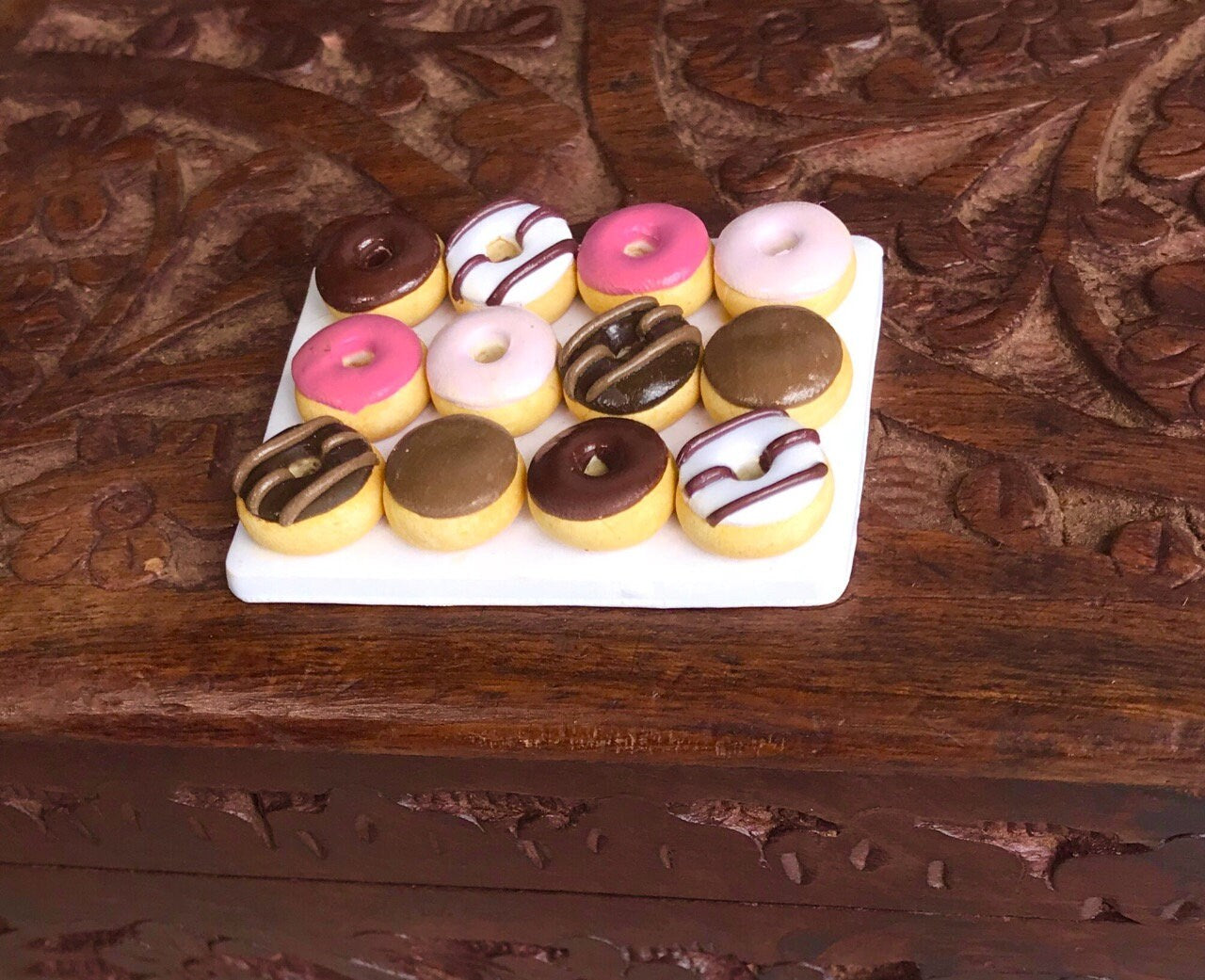 Miniature Assorted Donuts, Refrigerator Magnet, Kitchen Magnet, Small Food Magnet, Cute Clay Magnet