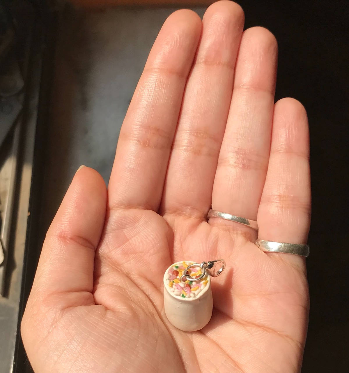 Indian Food Miniature Charm, Miniature Jhaal Muri Charm, Miniature Food Charm