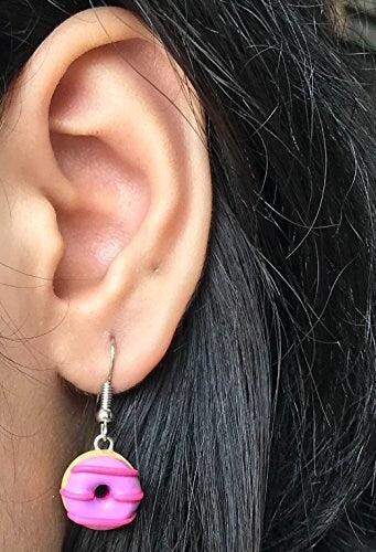 Donut Earrings, Miniature Food Jewellery, Donut Earrings, Cute Donut Earrings, Donut Jewellery