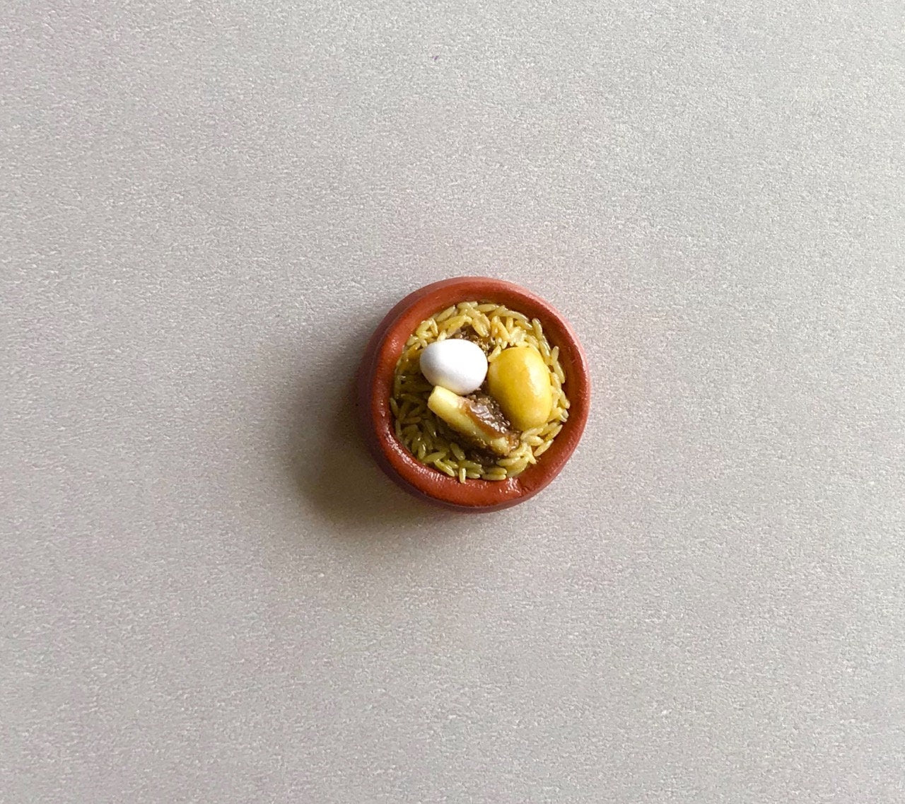 Indian Food Miniature Fridge Magnet, Dollhouse food, Miniature Biriyani, 1:12 Scale