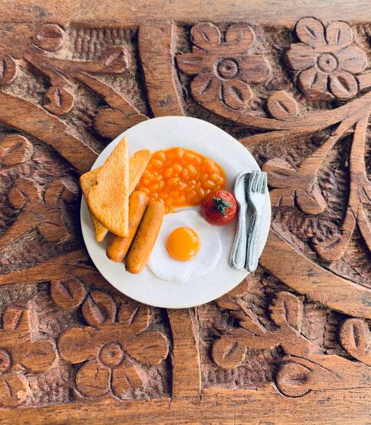 Miniature Breakfast Fridge Magnet, Dollhouse food, 1:12 Scale