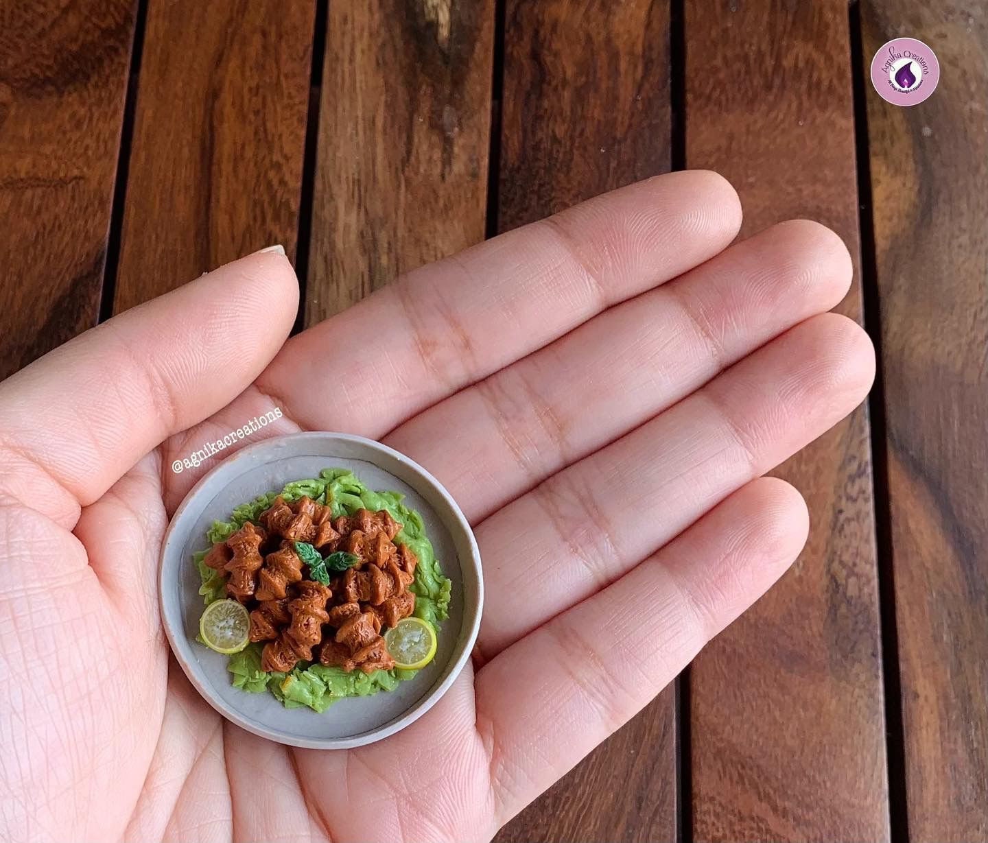 Turkish Food Miniature Fridge Magnet, Dollhouse food, Miniature Turkish Çiğ köfte , 1:12 Scale