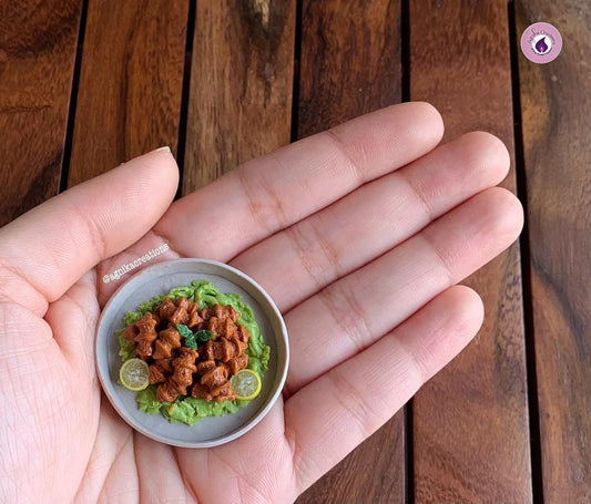 Turkish Food Miniature Fridge Magnet, Dollhouse food, Miniature Turkish Çiğ köfte , 1:12 Scale